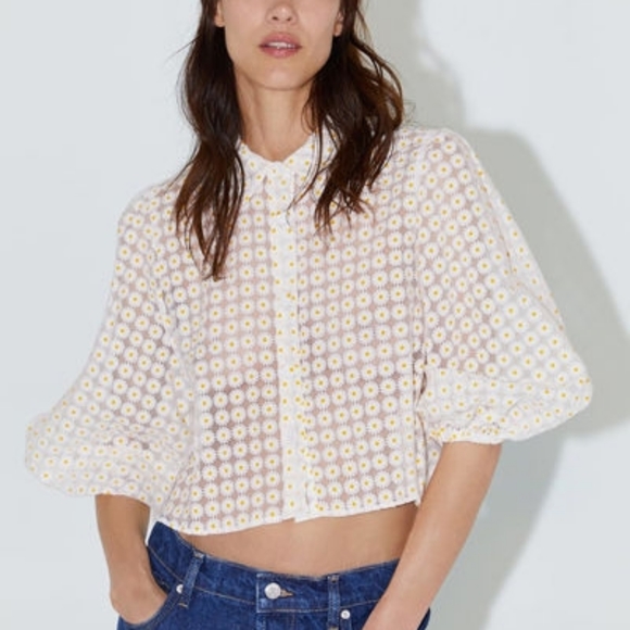 zara daisy shirt